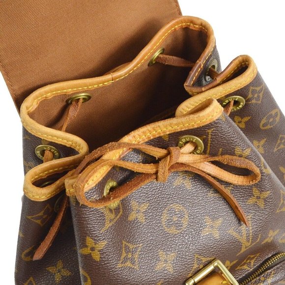 LV Louis Vuitton Backpack Bag Montsouris MM Brown Monogram - Picture 5 of 10